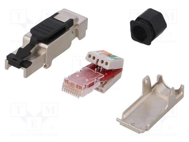 Plug; RJ45; PIN: 8; Cat: 6a; shielded; Layout: 8p8c; without tools