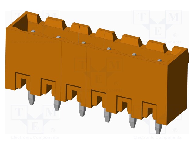 Connector: pluggable terminal block; socket; male; on PCBs