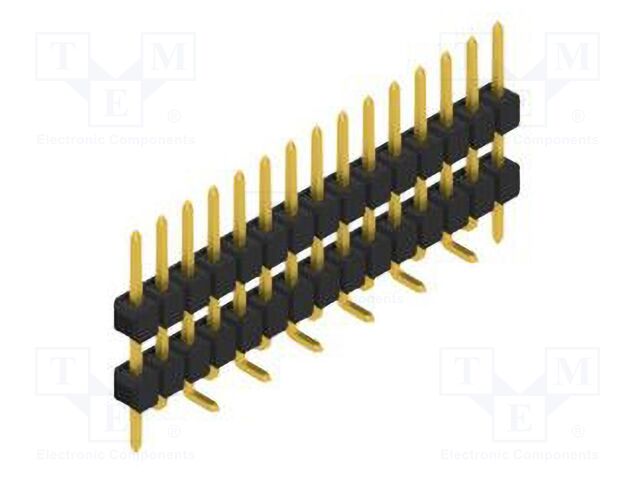 Connector: pin strips; pin header; male; PIN: 15; 2.54mm; SMT; 1x15