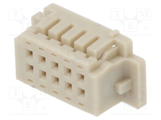 Plug; wire-board; female; DF13; 1.25mm; PIN: 10; w/o contacts