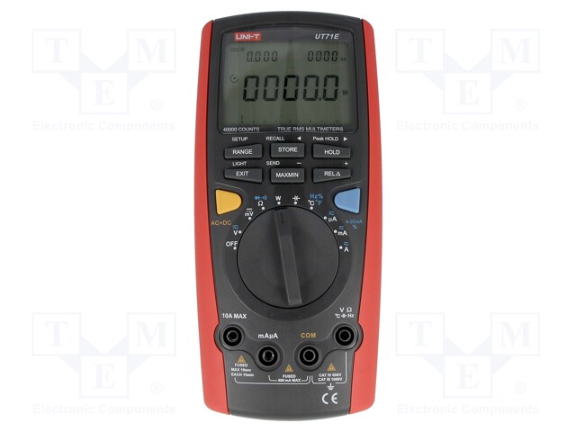Digital multimeter; LCD (40000); Bargraph: 40segm.10x/s; 0÷2.5kW