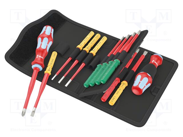 Kit: screwdrivers; insulated,slim; 1kVAC; Kraftform Kompakt VDE