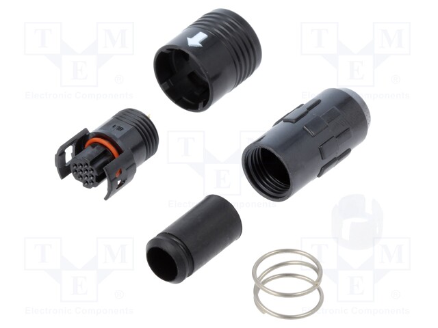 Plug; Connector: circular; HR30; female; PIN: 12; push-pull; 2A