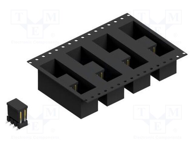 Connector: pin strips; pin header; male; PIN: 8; 2.54mm; SMT; 2x4