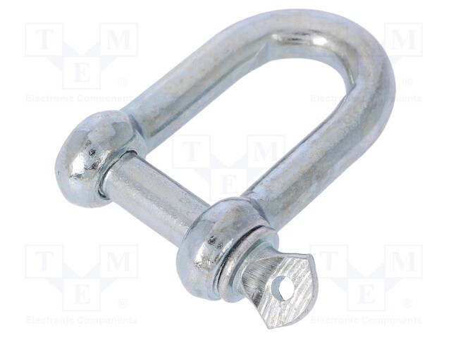 Dee shackle; steel; for rope; zinc; Size: 10mm
