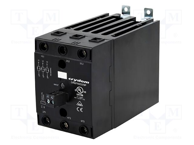 Relay: solid state; Ucntrl: 4÷32VDC; 30A; 48÷600VAC; 3-phase; IP20