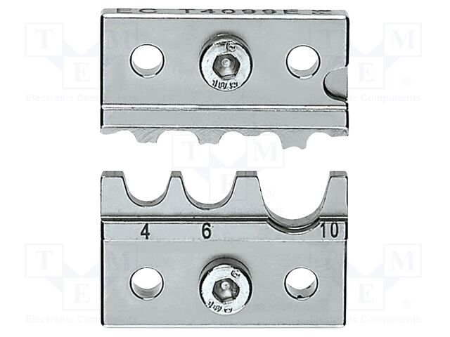 Crimping jaws; tubular connectors