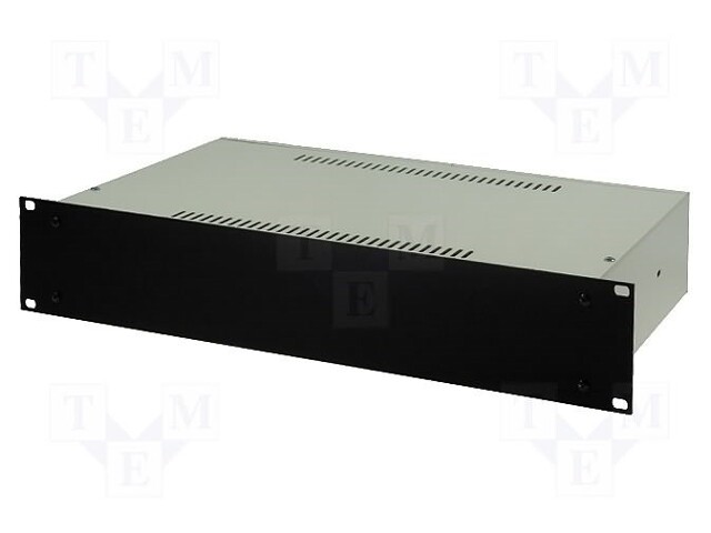 Enclosure: 19" standard; 180; 2U; 263mm; light grey