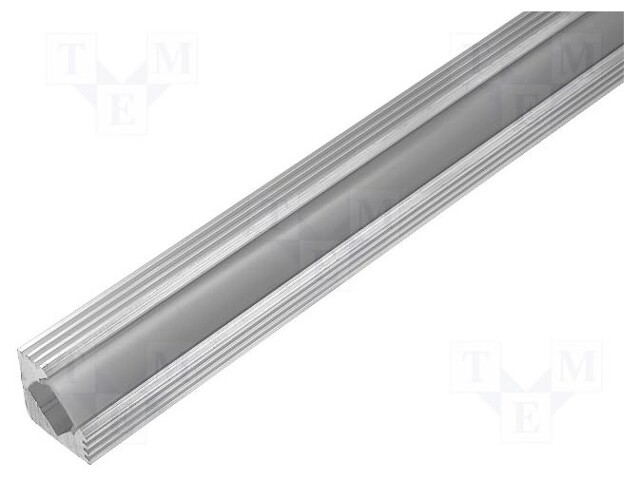 Profiles for LED modules; transparent; angular; L: 2m; aluminium