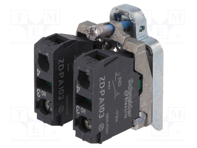 Contact block; 22mm; Harmony XB4; -25÷70°C; front fixing