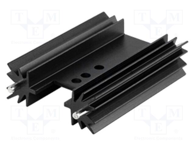 Heatsink: extruded; H; TO220; black; L: 38.1mm; W: 34.92mm; H: 12.7mm