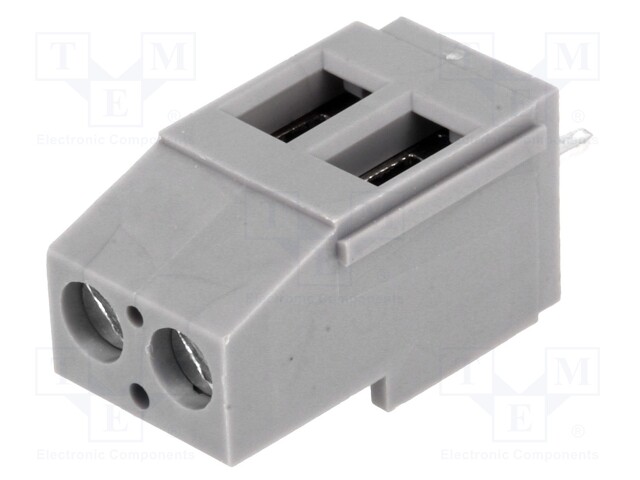 PCB terminal block; angled 90°; 5mm; ways: 2; on PCBs; 2.5mm2; 20A