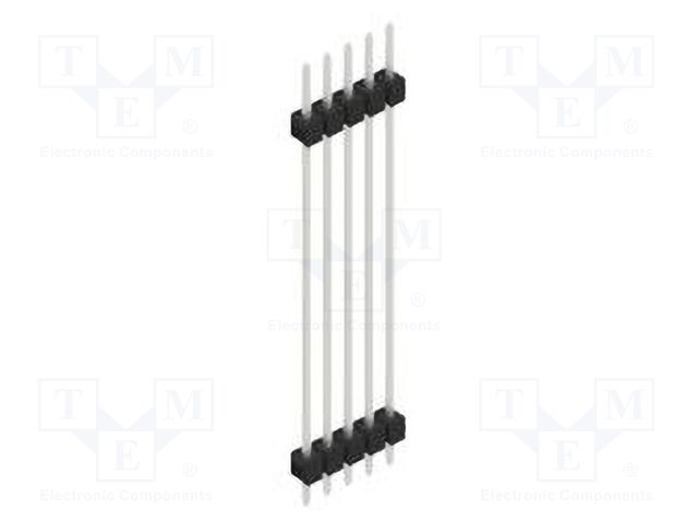Connector: pin strips; pin header; male; PIN: 5; 2.54mm; THT; 1x5