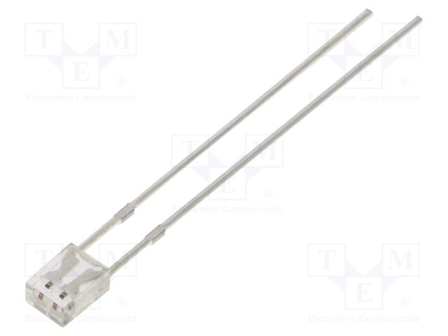 LED; orange; rectangular; 2x3x4mm; bipolar; 500÷750mcd; 100°; 20mA