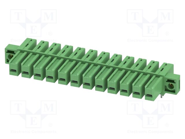 PCB headers, nominal cross section: 6 mm?, color: green, nom