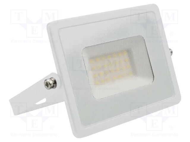 Lamp: LED flood light; 30W; 230VAC; white cold; 110°; 6500K; 20000h
