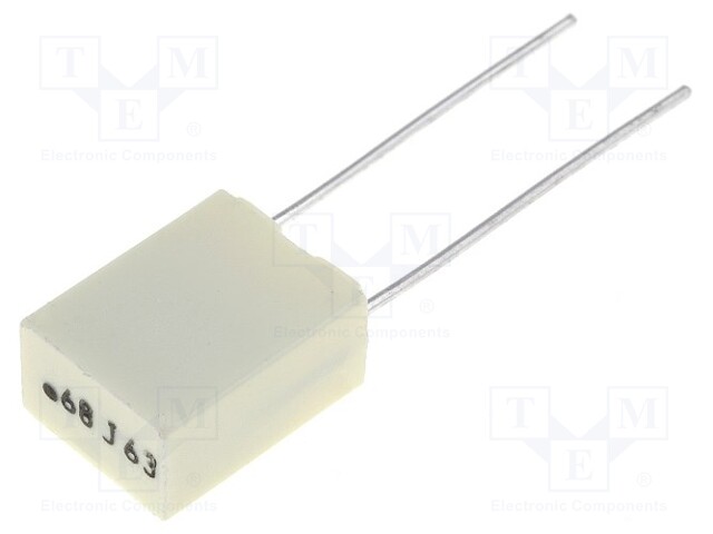 Capacitor: polyester; 680nF; 63V; Pitch: 5mm; ±10%; 5x10x7.2mm