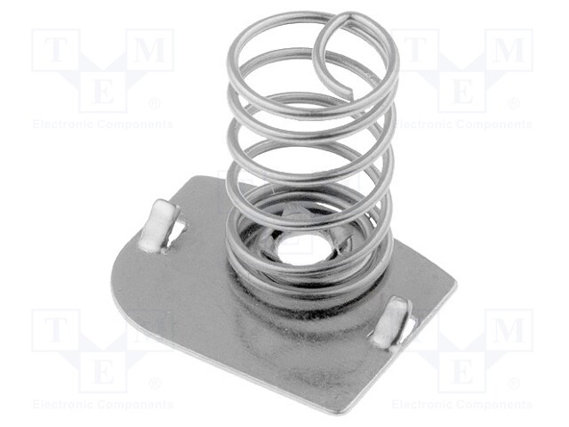 Spring contact; AA,R6; Batt.no: 1; push-in; Contacts: brass