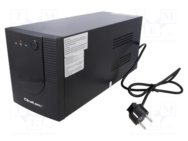 Power supply: UPS; 372x139x165mm; 720W; 1.2kVA; 9.4kg; Ubatt: 12V