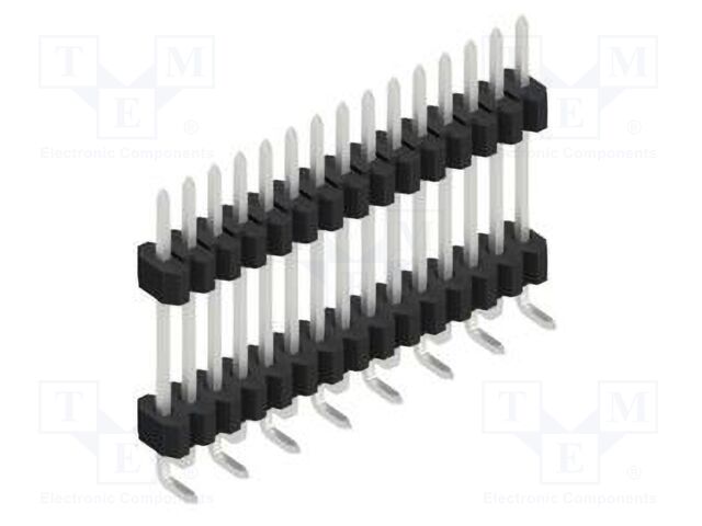 Connector: pin strips; pin header; male; PIN: 15; 1.27mm; SMT; 1x15
