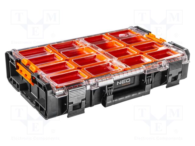 Container: collective; with boxes; black-orange; 575x330x135mm