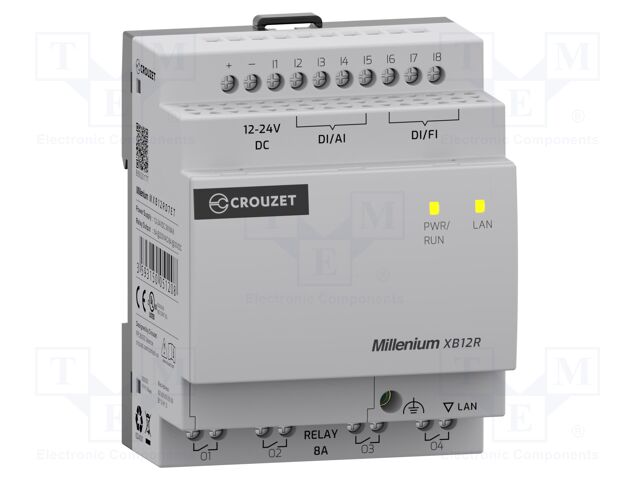 Programmable relay; IN: 8; Analog in: 4; OUT: 4; Millenium; IP20