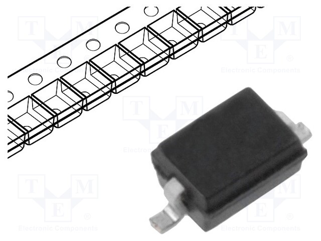 Diode: Zener; 0.3W; 12V; SMD; reel,tape; SOD323; single diode