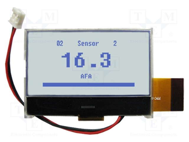Display: LCD; graphical; 128x64; STN Positive; gray; 57.2x40x5mm