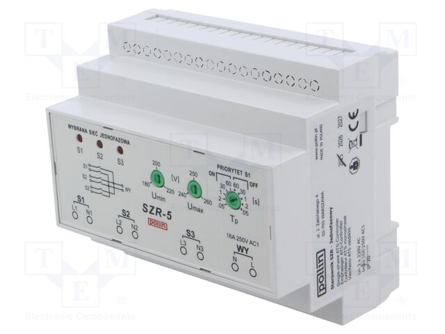 Automatic backup switch controller; phase failure; IP20
