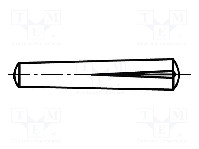 Cone stud; steel; BN 883; Ø: 3mm; L: 8mm; DIN 1472; ISO 8745