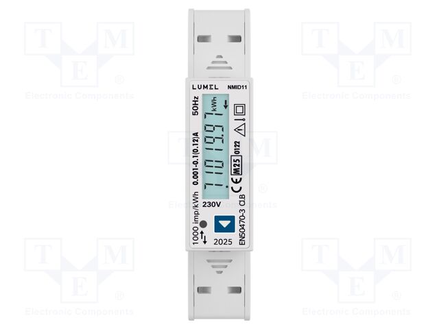Counter; digital,mounting; for DIN rail mounting; single-phase