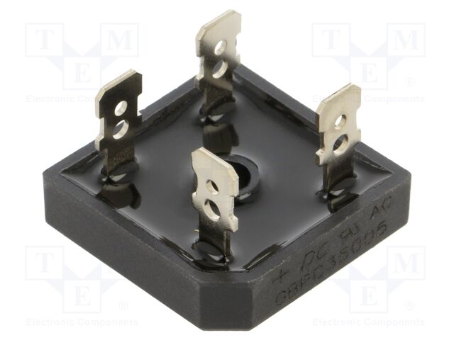 Bridge rectifier: single-phase; Urmax: 50V; If: 35A; Ifsm: 400A