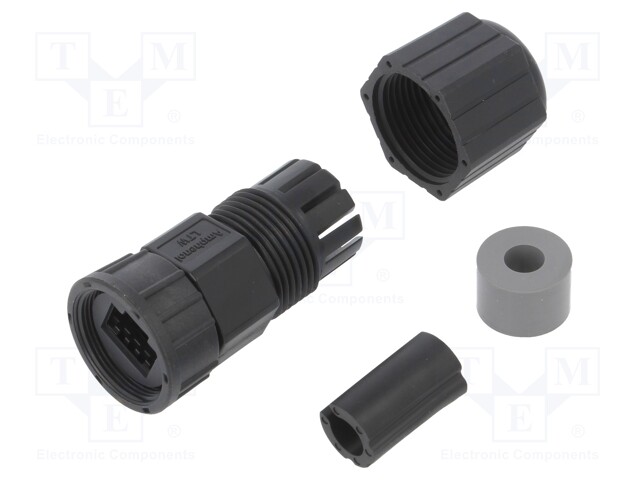 RJ45 housing; Locking: threaded joint,internal thread; 5÷6.5mm