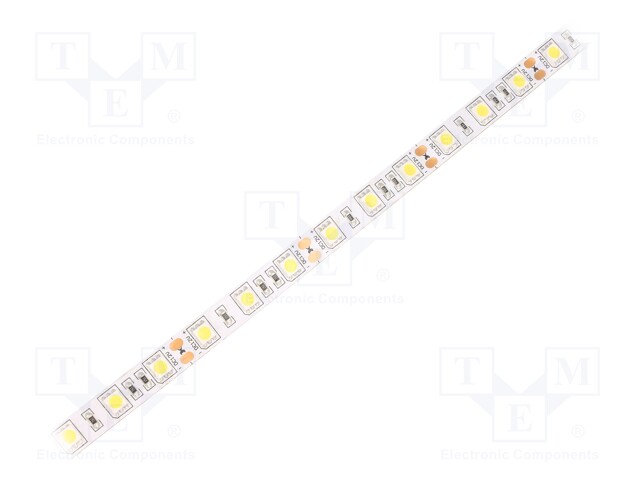 LED tape; white neutral; LED/m: 60; SMD; 5050; 12V; 10mm; white PCB
