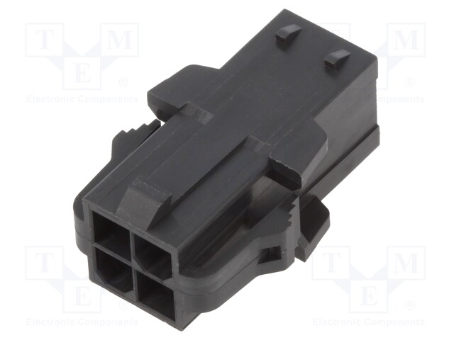 Connector: wire-board; Colour: black; plug; male; -40÷105°C; PIN: 4