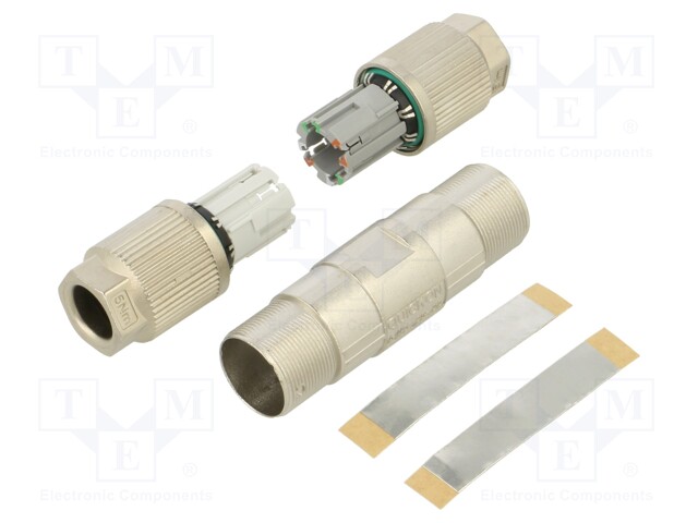 Coupler; M12; PIN: 4; Cat: 5; shielded; for cable; IDC; straight