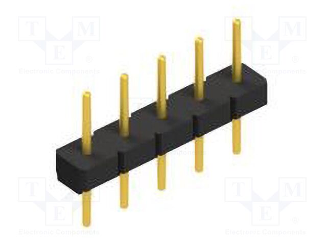 Connector: pin strips; pin header; male; PIN: 5; 2.54mm; THT; 1x5