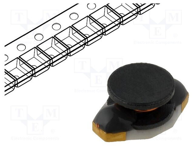 Inductor: wire; SMD; 680uH; Ioper: 0.12A; 9.2Ω; Isat: 0.14A; B: 4.45mm