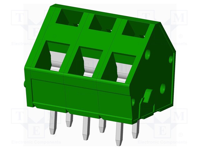Connector: PCB terminal block; terminal; angled 45°; on PCBs