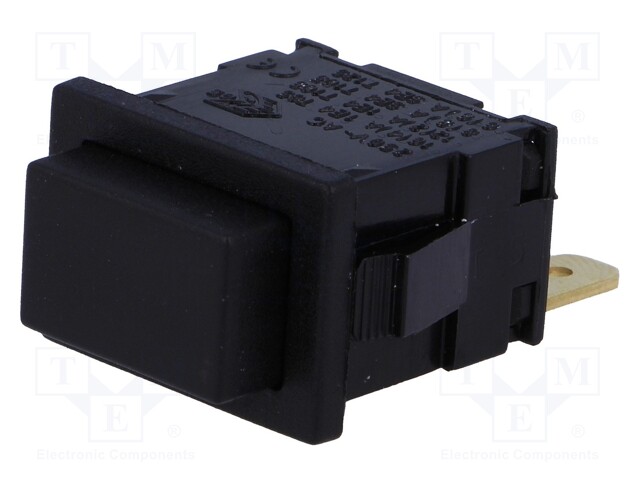 Switch: push-button; Pos: 2; SPST-NO; 12A/250VAC; black; Body: black