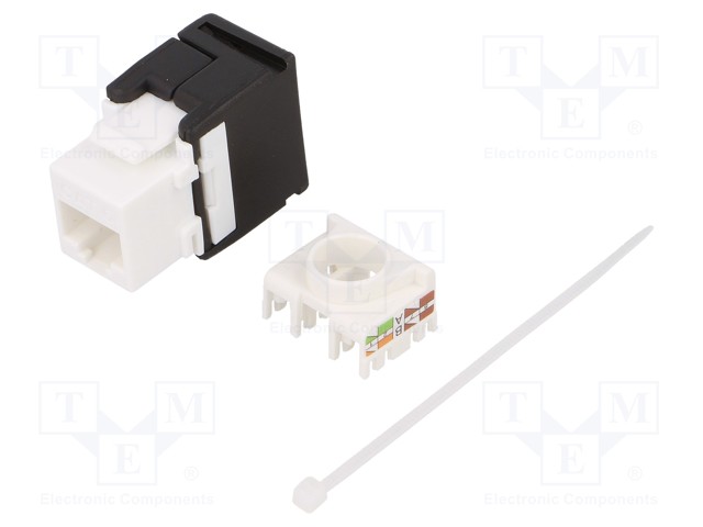 Socket; RJ45; PIN: 8; Cat: 6; unshielded,Keystone; Layout: 8p8c