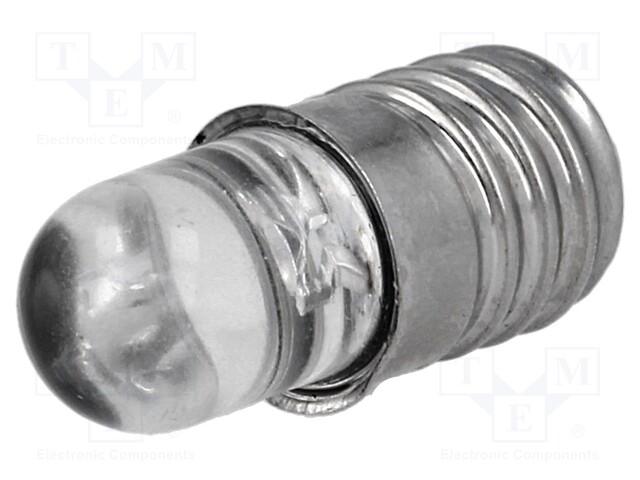 LED lamp; yellow; E10; 12VDC; 90mW; 30°