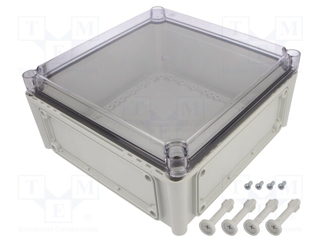 Enclosure: wall mounting; X: 280mm; Y: 280mm; Z: 130mm; EK; grey; IK08
