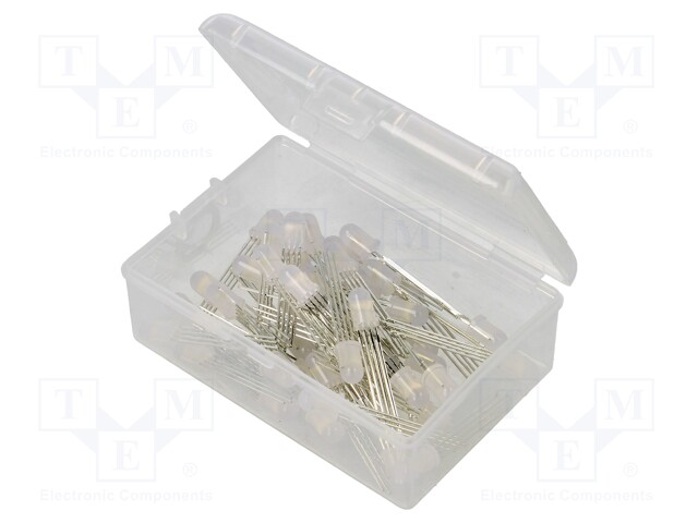 Kit: LED; 5mm; THT; 50pcs; RGB; 3÷15V; Kit: LED diode RGD x50; 50°