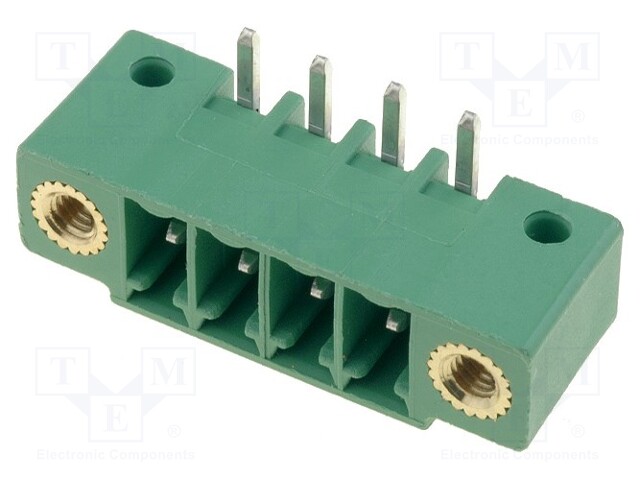 Pluggable terminal block; 3.5mm; ways: 4; angled 90°; socket; male