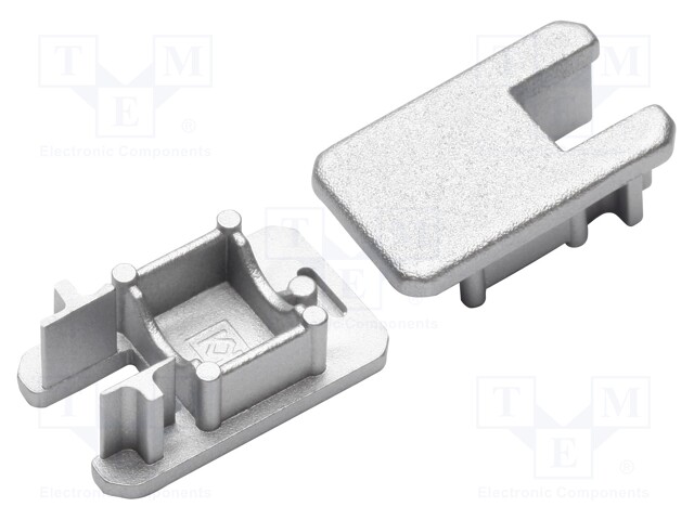 Cap for LED profiles; silver; ABS; Application: MIKRO-LINE12