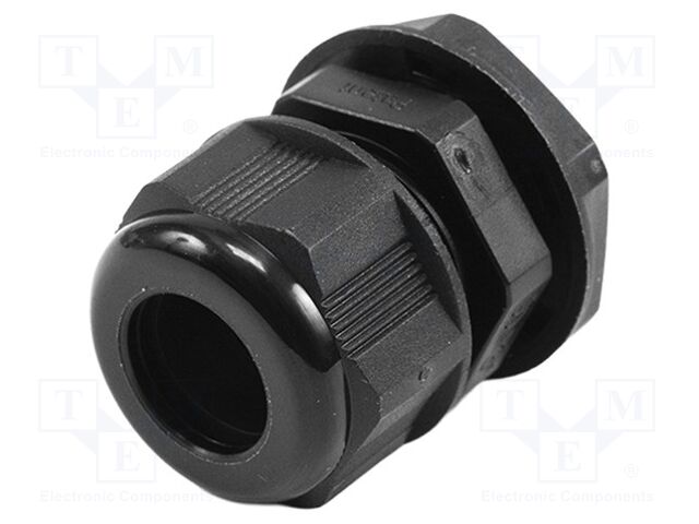 Cable gland; PG16; IP68; nylon; UL94V-2; black