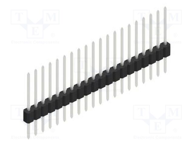 Connector: pin strips; pin header; male; PIN: 20; 1.27mm; THT; 1x20
