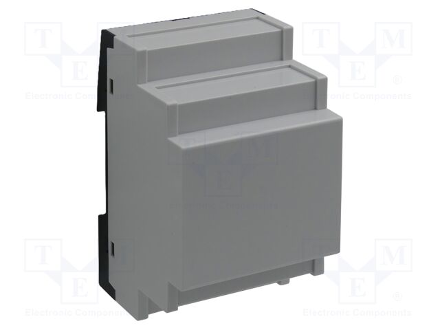 Enclosure: for DIN rail mounting; Y: 90mm; X: 52.5mm; Z: 60mm; grey