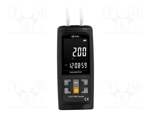 Manometer; -2÷2kPa; LCD; ±1%; Interface: USB C; Ø162x63mm; IP20